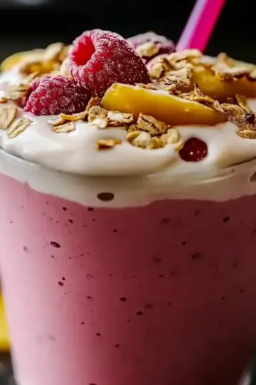 Greek Yogurt Raspberry Protein Shake
