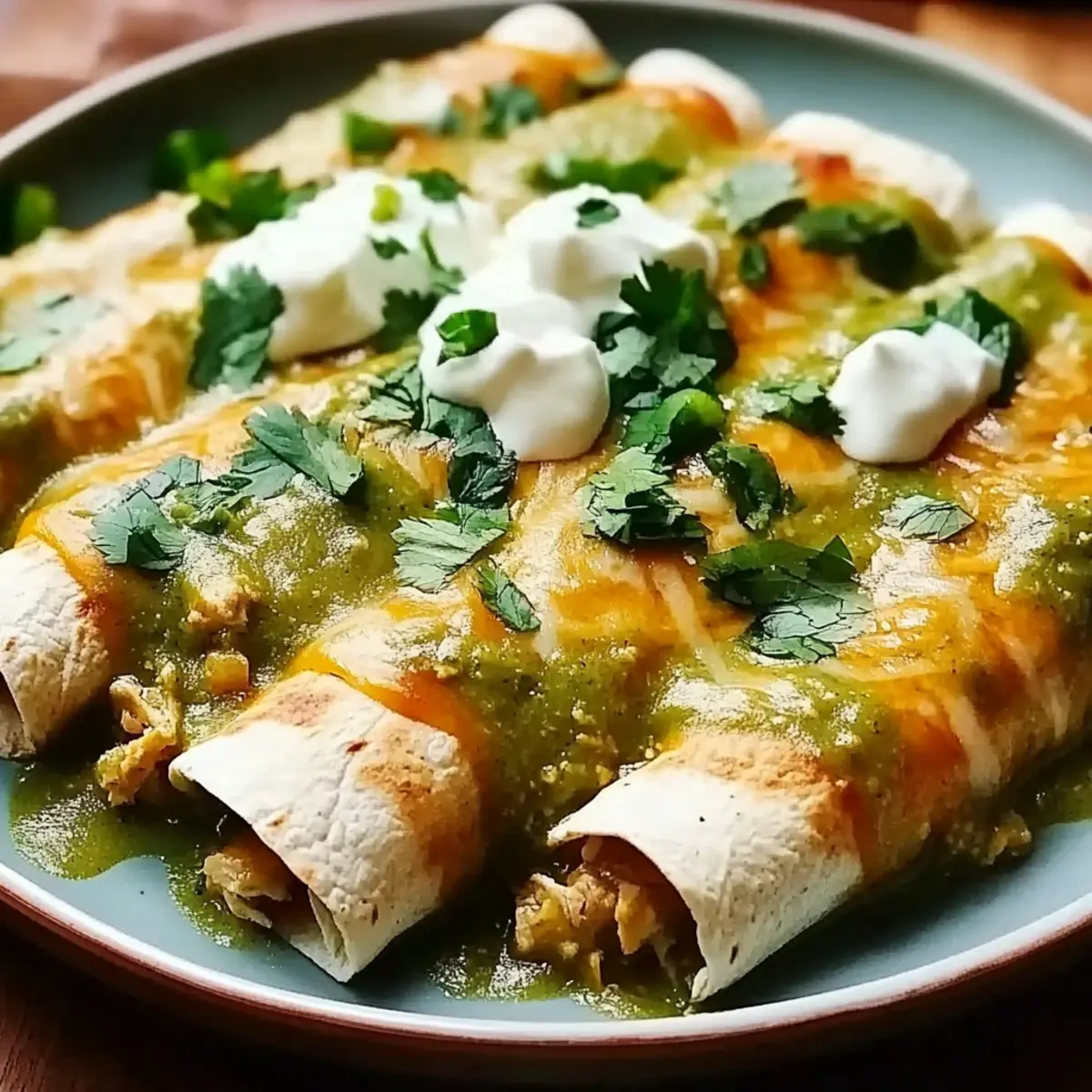Green Enchiladas with Chicken