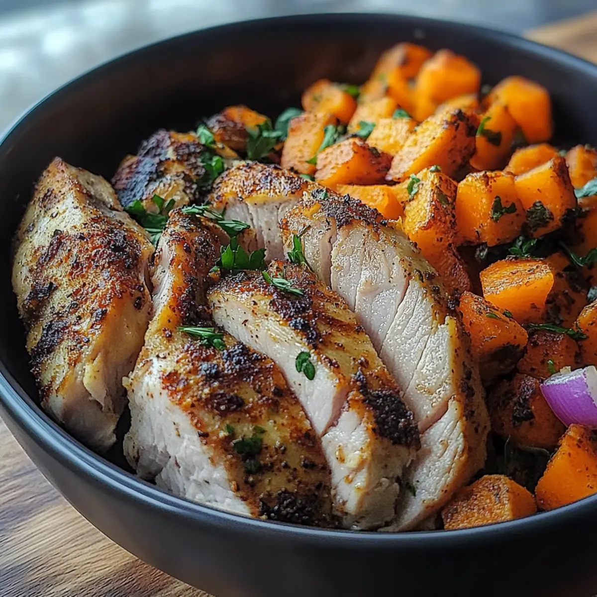 Grilled Chicken & Sweet Potato Bowl
