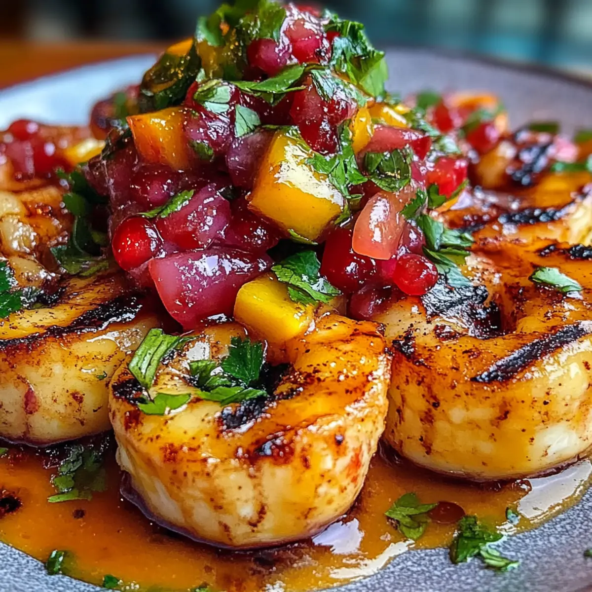 Grilled Shrimp With Spicy Mango Lime Coulis