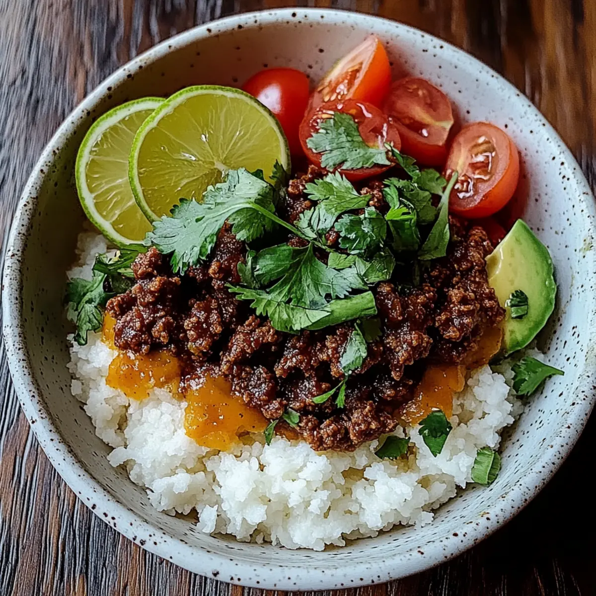 Ground Beef Hot Honey Bowl