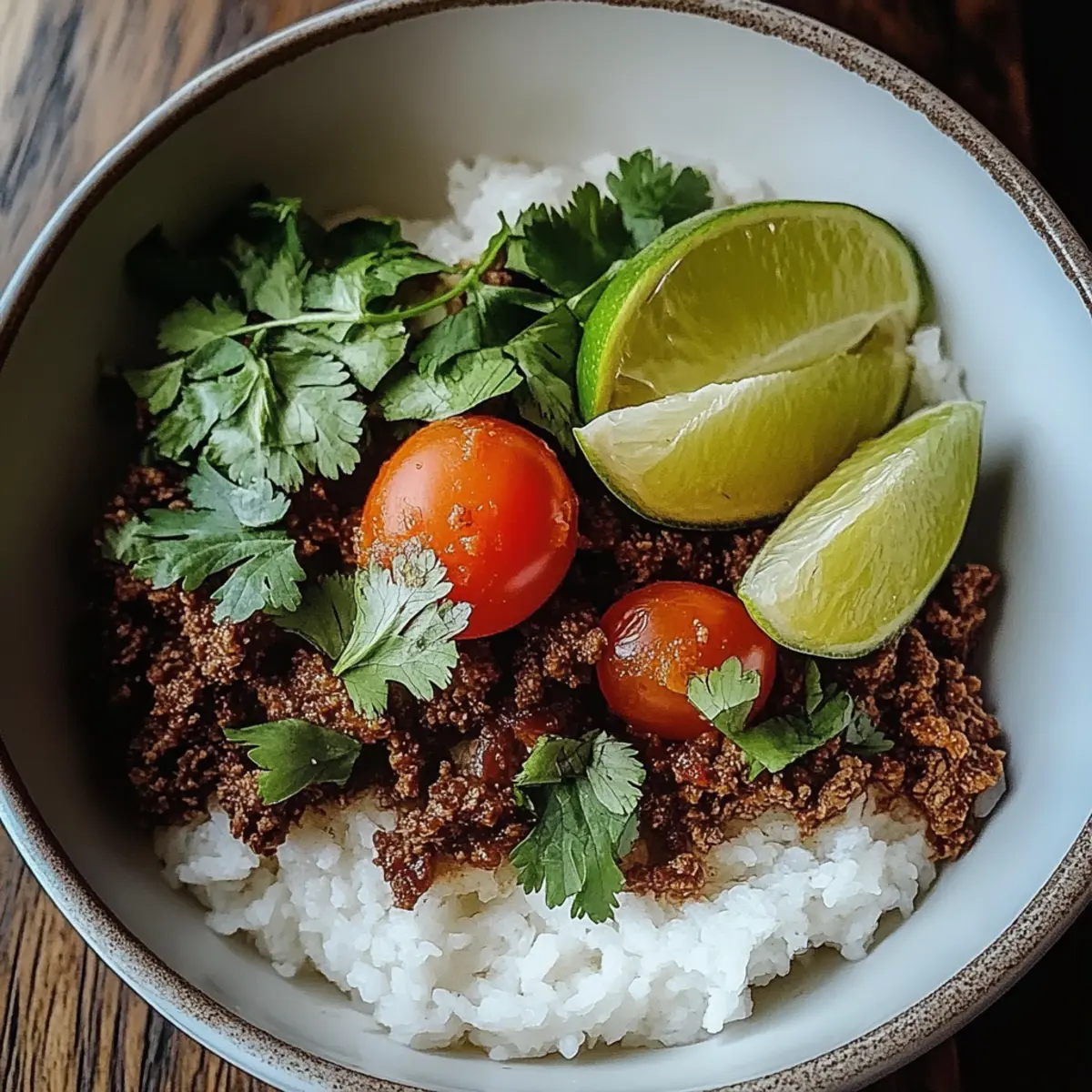 Ground Beef Hot Honey Bowl
