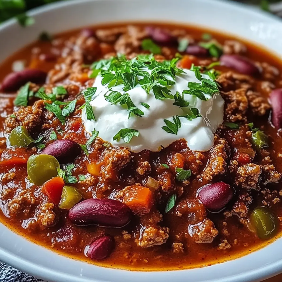 Hearty Slow-Simmered Beef Chili
