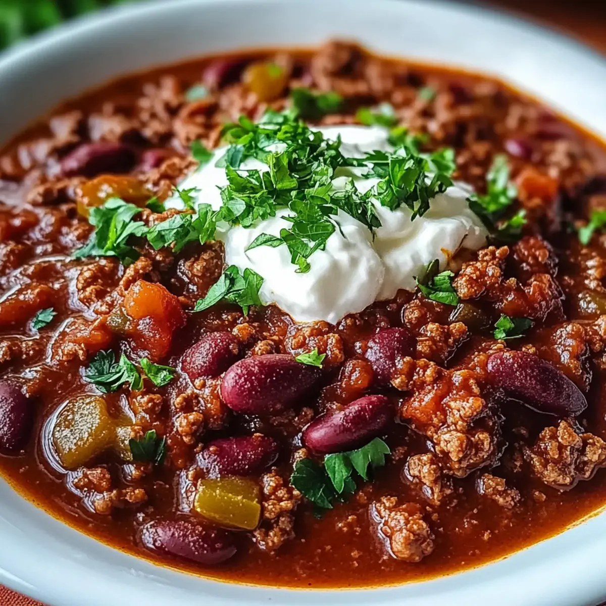 Hearty Slow-Simmered Beef Chili