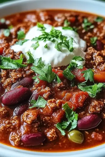 Hearty Slow-Simmered Beef Chili