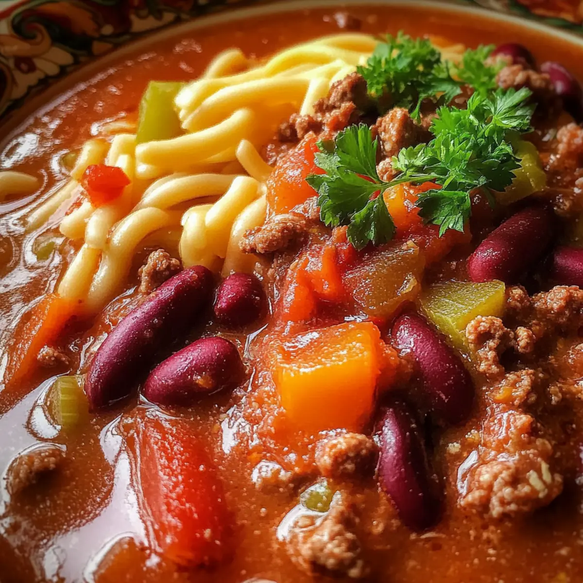 Hearty Slow-Simmered Spicy Tex-Mex Chili