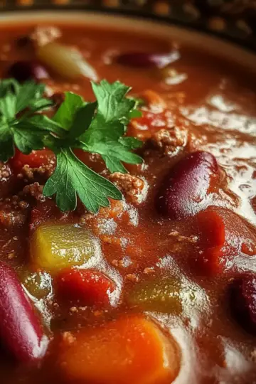 Hearty Slow-Simmered Spicy Tex-Mex Chili