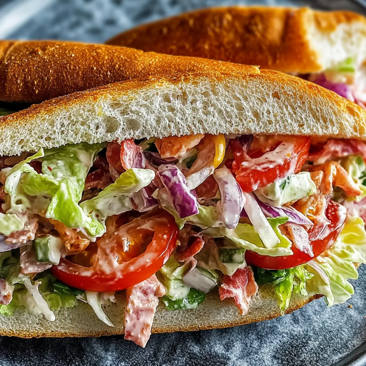 Italian Grinder Salad Sandwich
