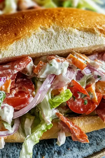 Italian Grinder Salad Sandwich