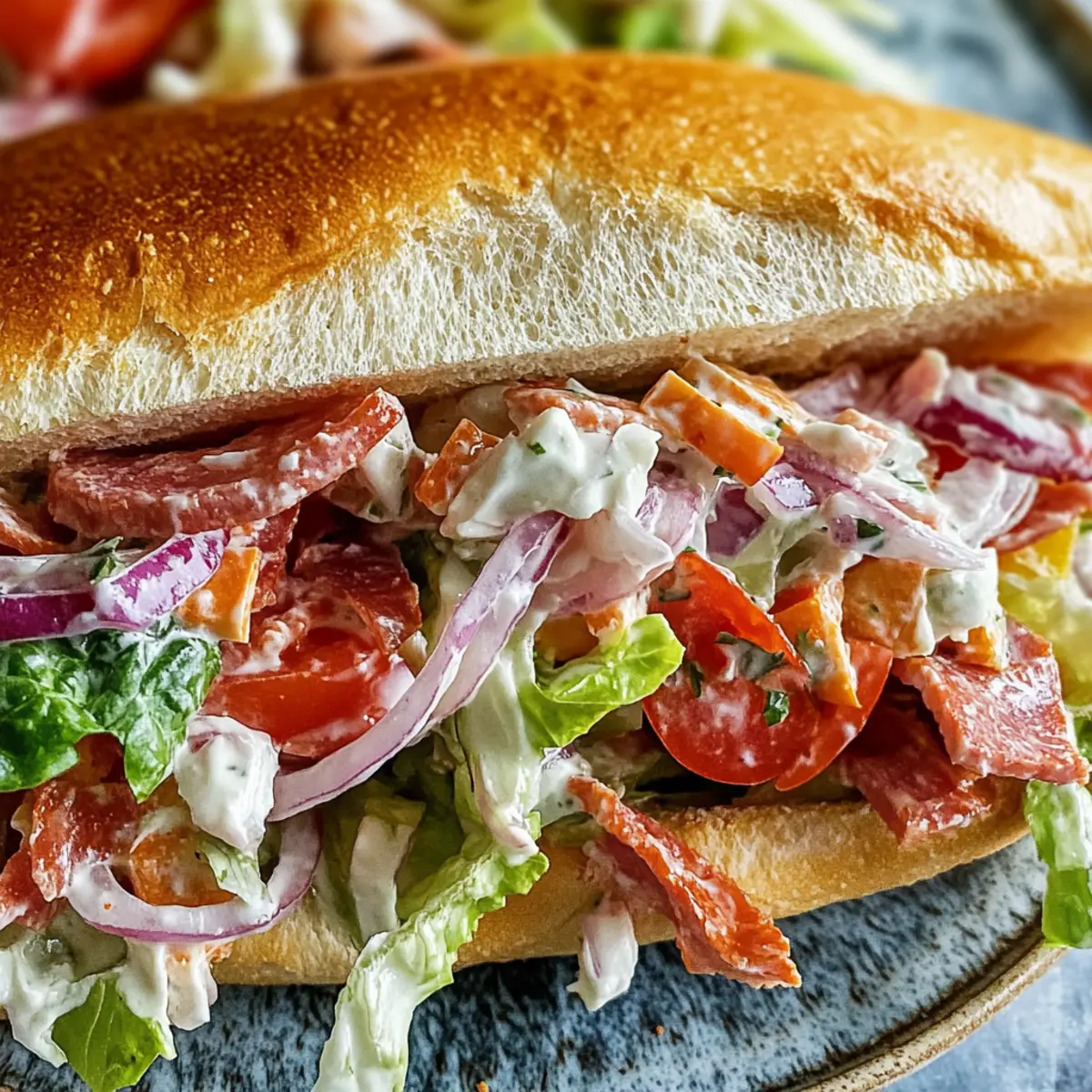 Italian Grinder Salad Sandwich