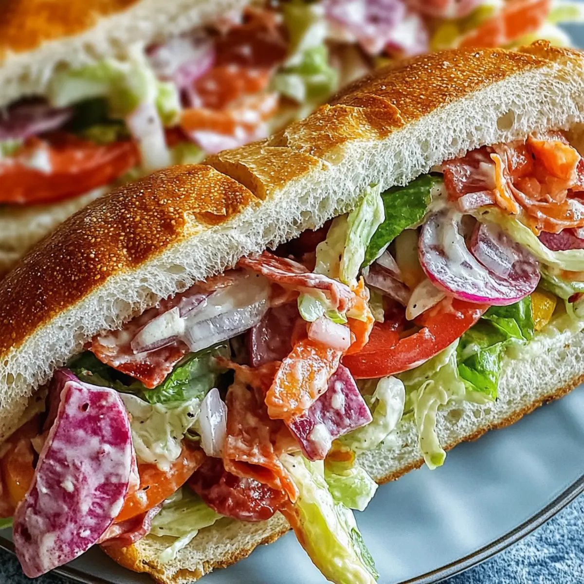 Italian Grinder Salad Sandwich