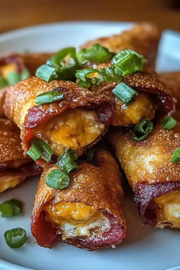 Jalapeño Popper Eggrolls Bacon-Wrapped Bites