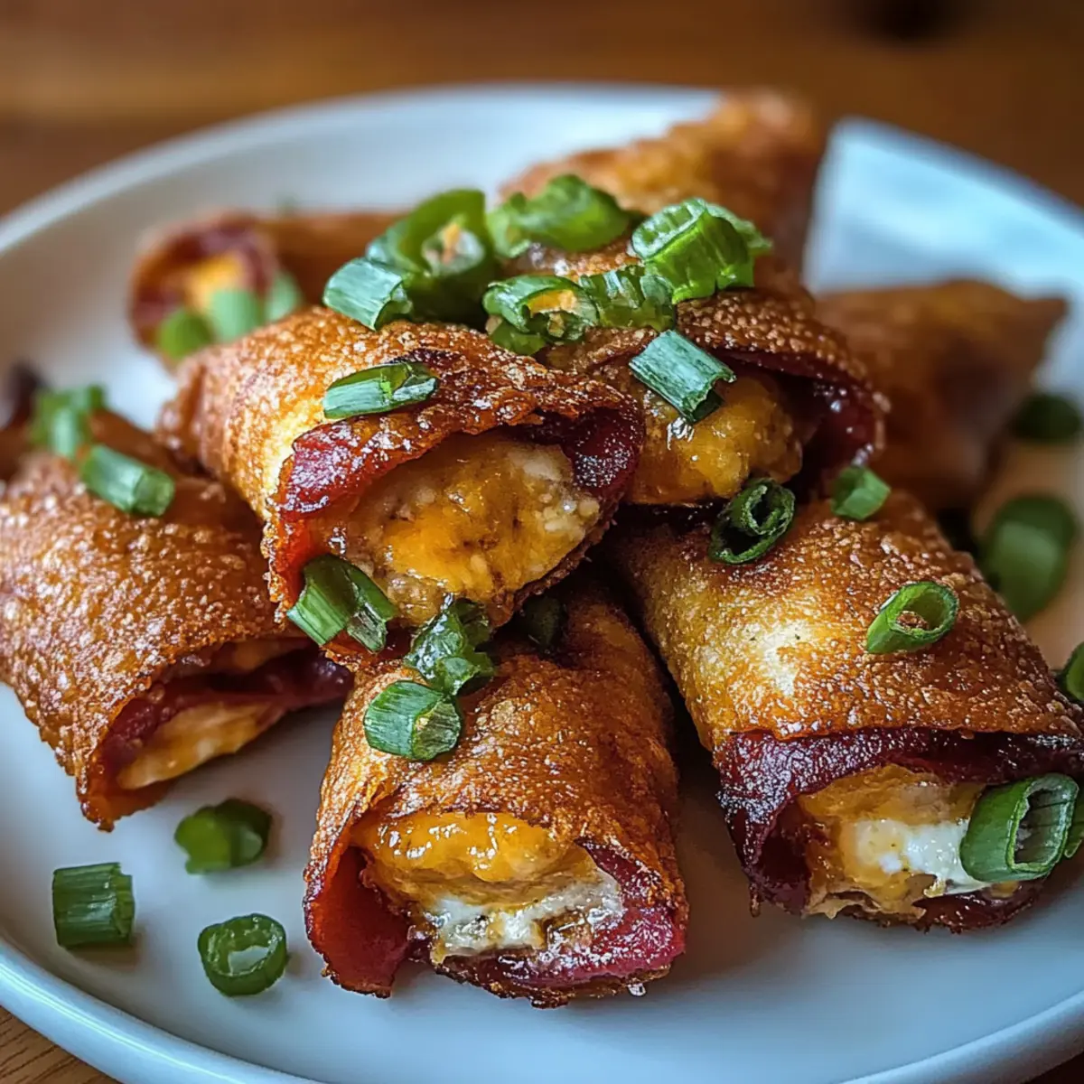 Jalapeño Popper Eggrolls Bacon-Wrapped Bites
