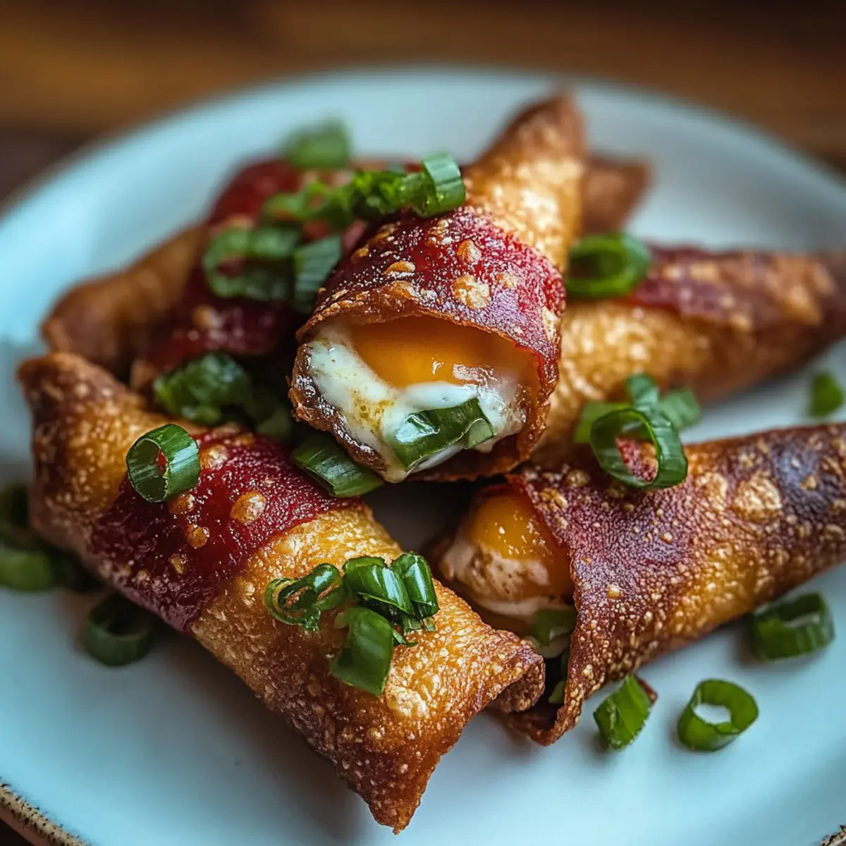Jalapeño Popper Eggrolls Bacon-Wrapped Bites