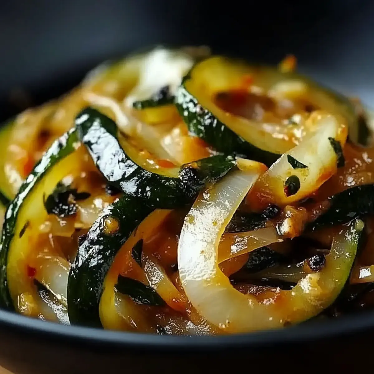 Japanese Zucchini & Onion Stir-Fry