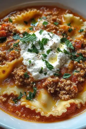 Lasagna Soup with Ricotta