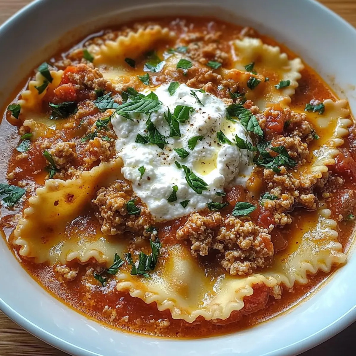 Lasagna Soup with Ricotta