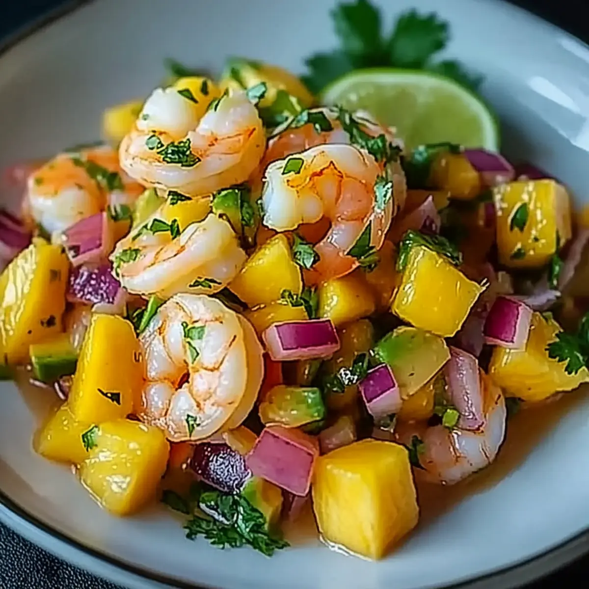 Mango Shrimp Ceviche with Avocado