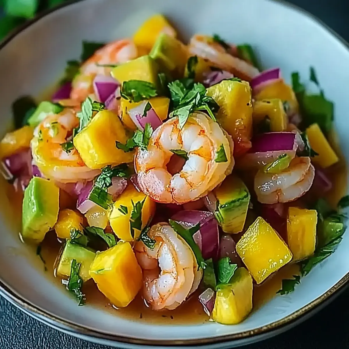 Mango Shrimp Ceviche with Avocado