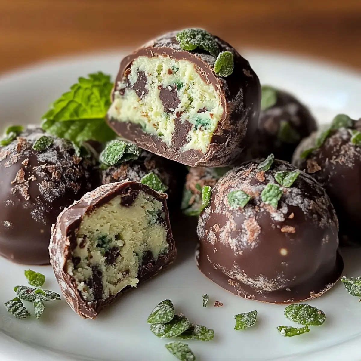 Mint Chocolate Chip Truffles