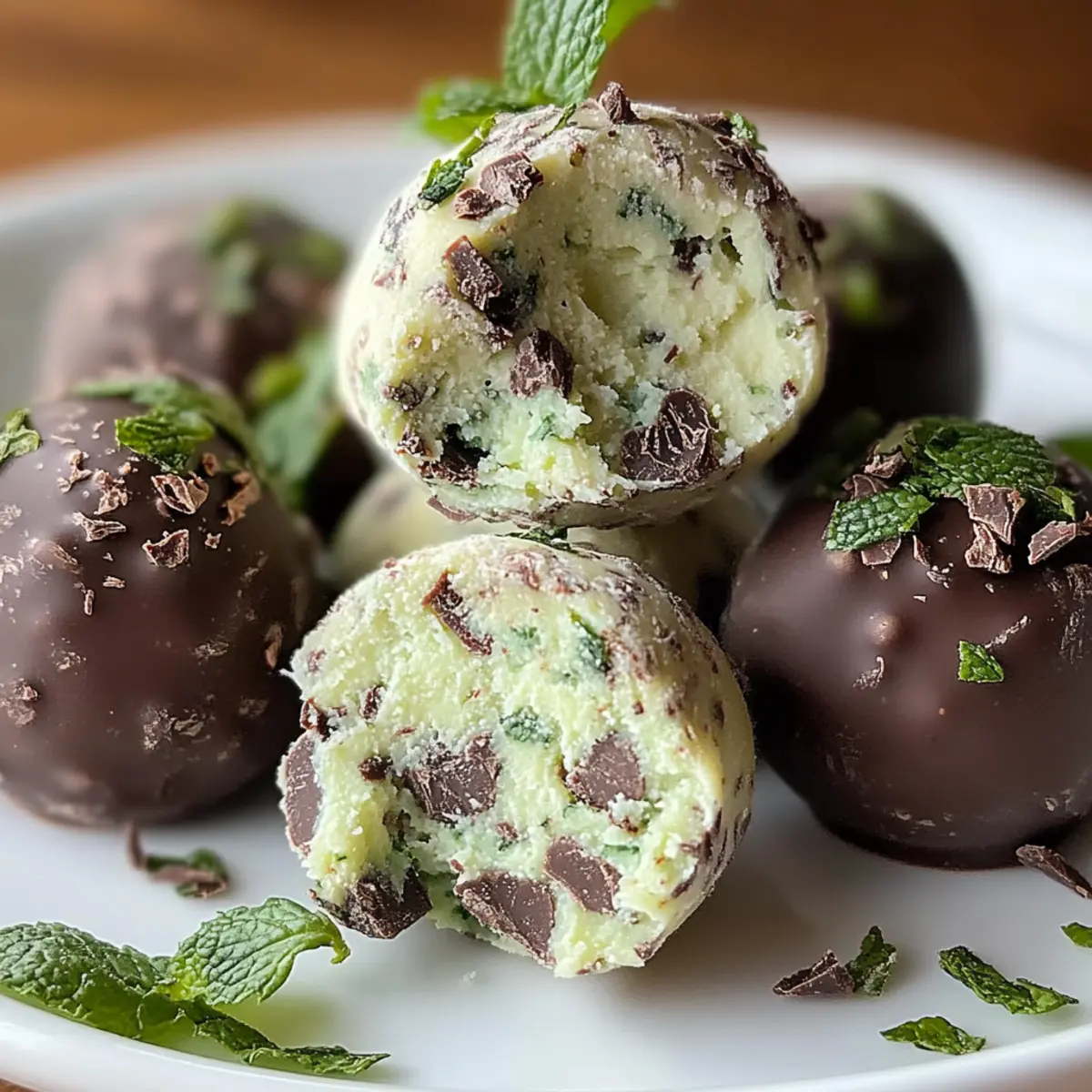 Mint Chocolate Chip Truffles
