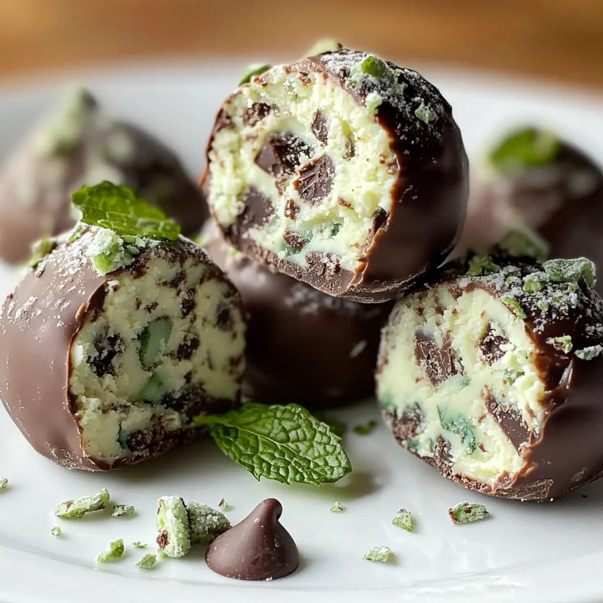 Mint Chocolate Chip Truffles