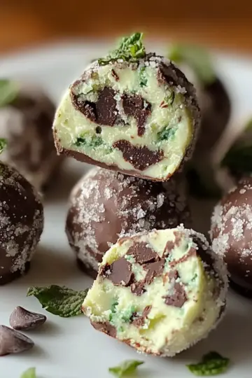 Mint Chocolate Chip Truffles