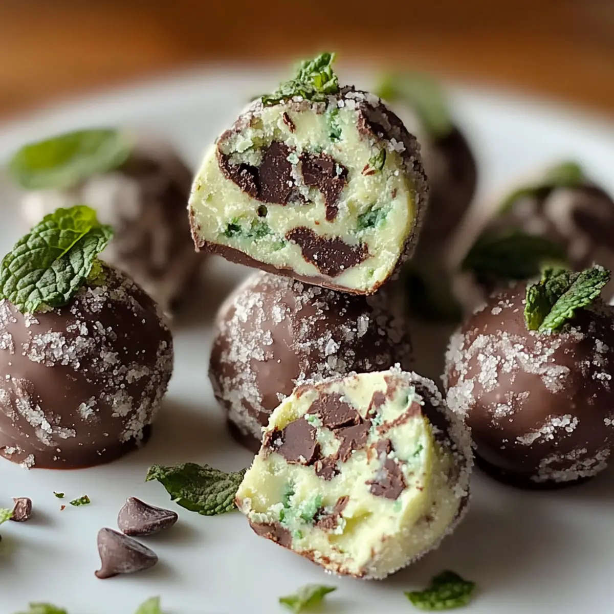 Mint Chocolate Chip Truffles