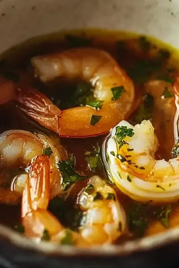 Miso-Ginger Lemon Shrimp Detox Broth