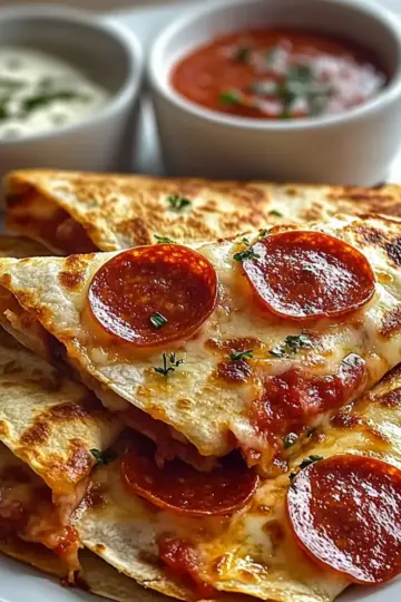 Pepperoni Pizza Quesadillas