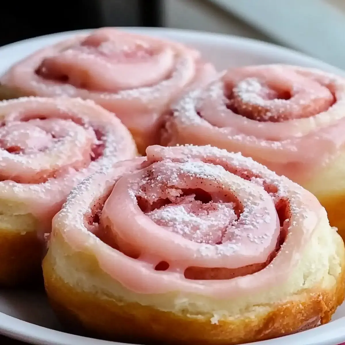 Pink Cinnamon Rolls