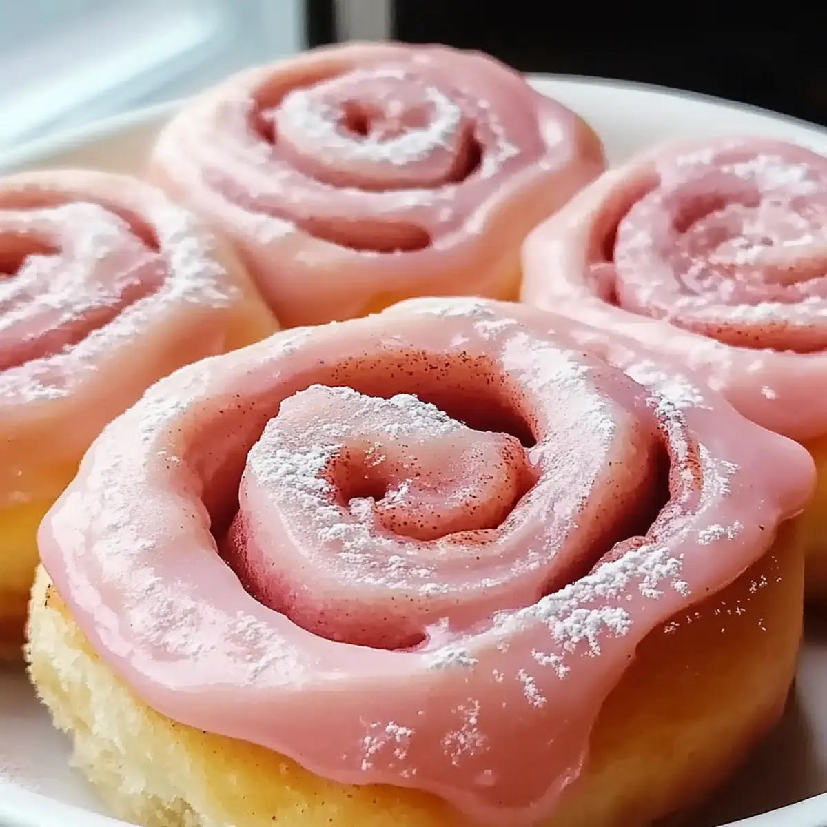 Pink Cinnamon Rolls