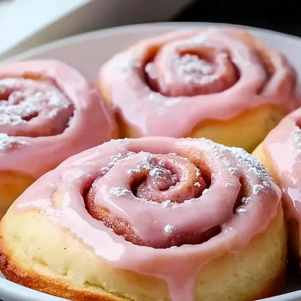 Pink Cinnamon Rolls