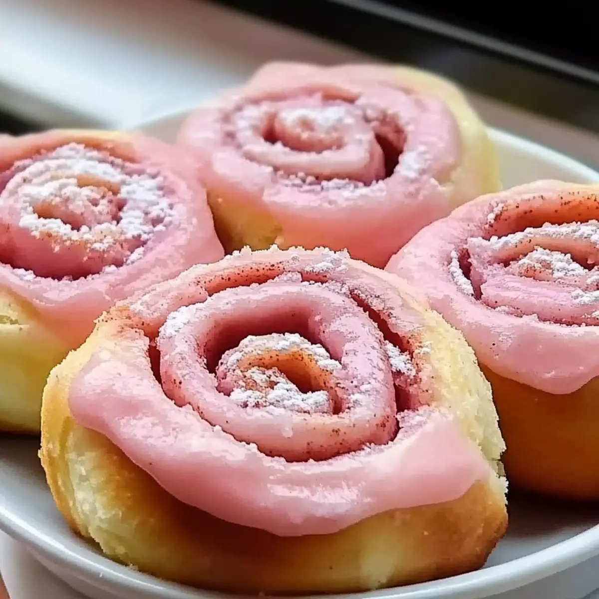 Pink Cinnamon Rolls