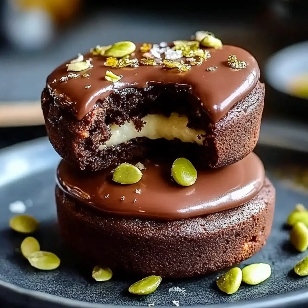 Pistachio Chocolate Lava Cakes