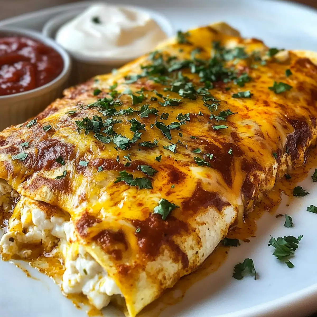 Protein Cottage Cheese Chicken Enchiladas Low Carb