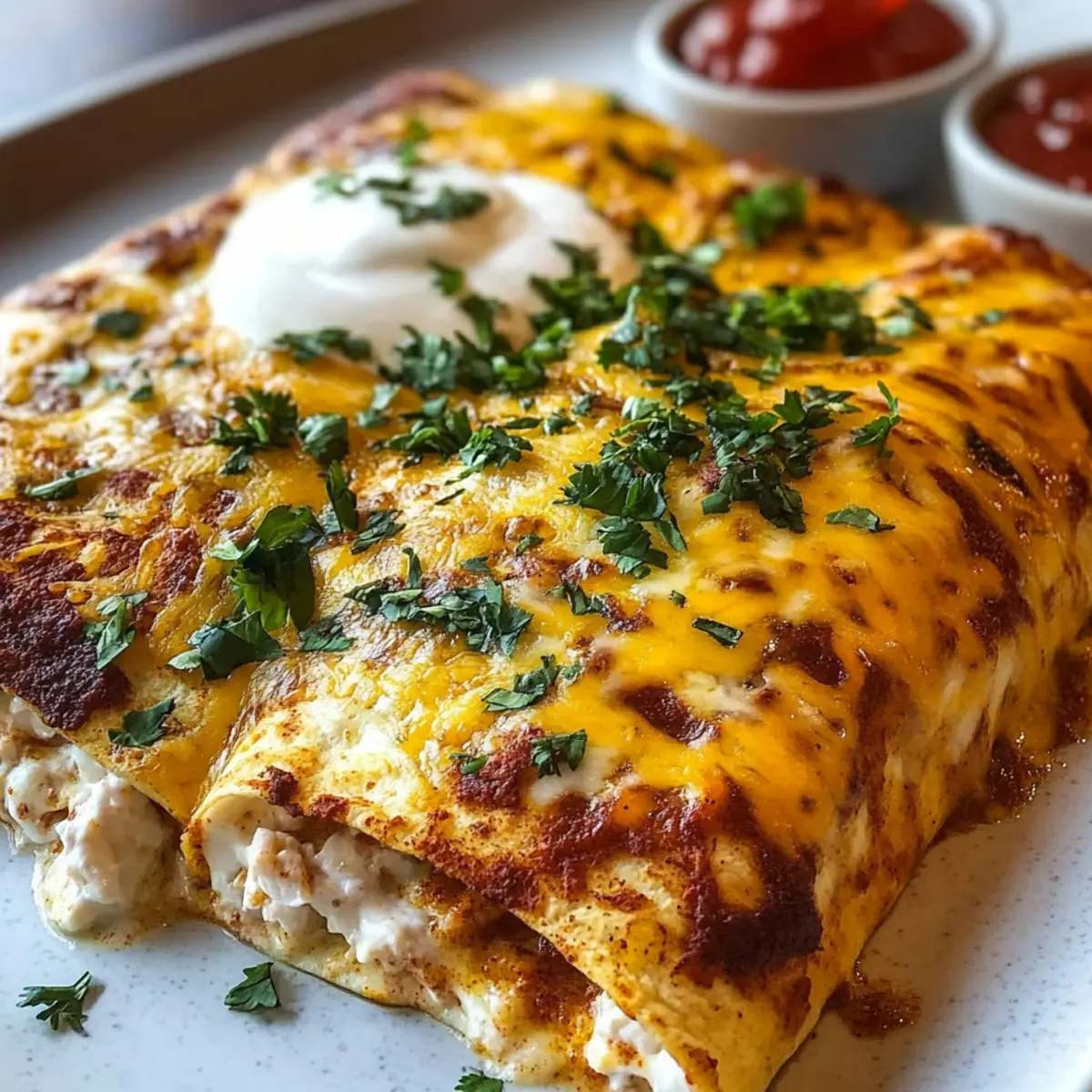 Protein Cottage Cheese Chicken Enchiladas Low Carb
