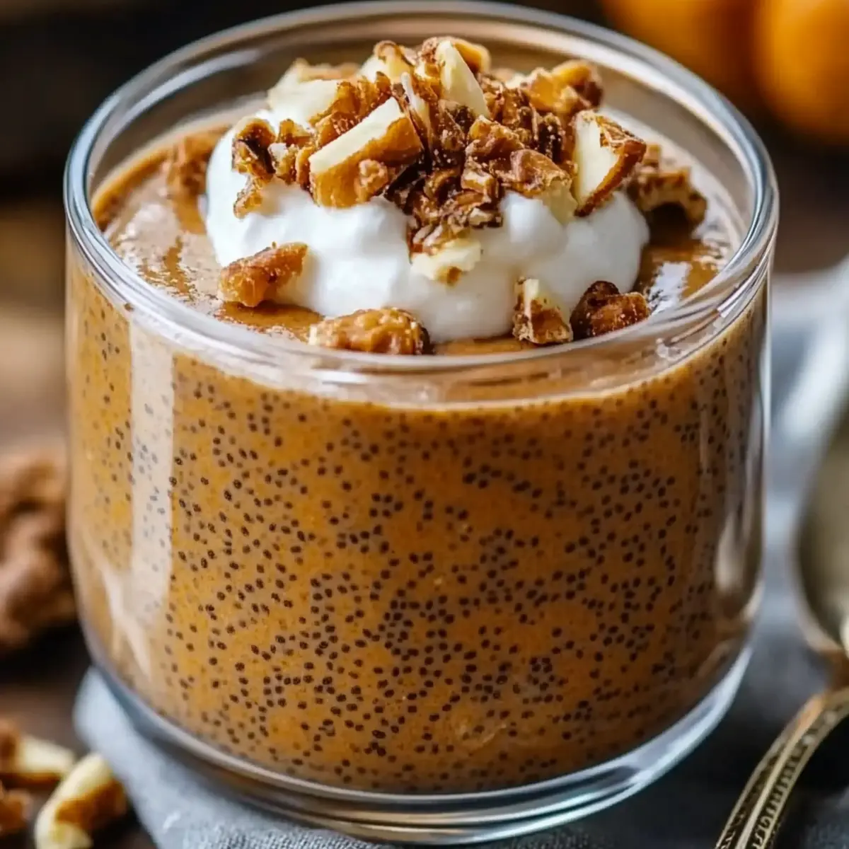 Pumpkin Pie Greek Yogurt Chia Pudding
