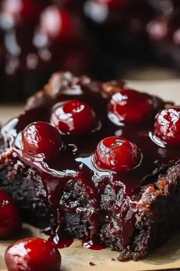 Roasted Cherry Brownies
