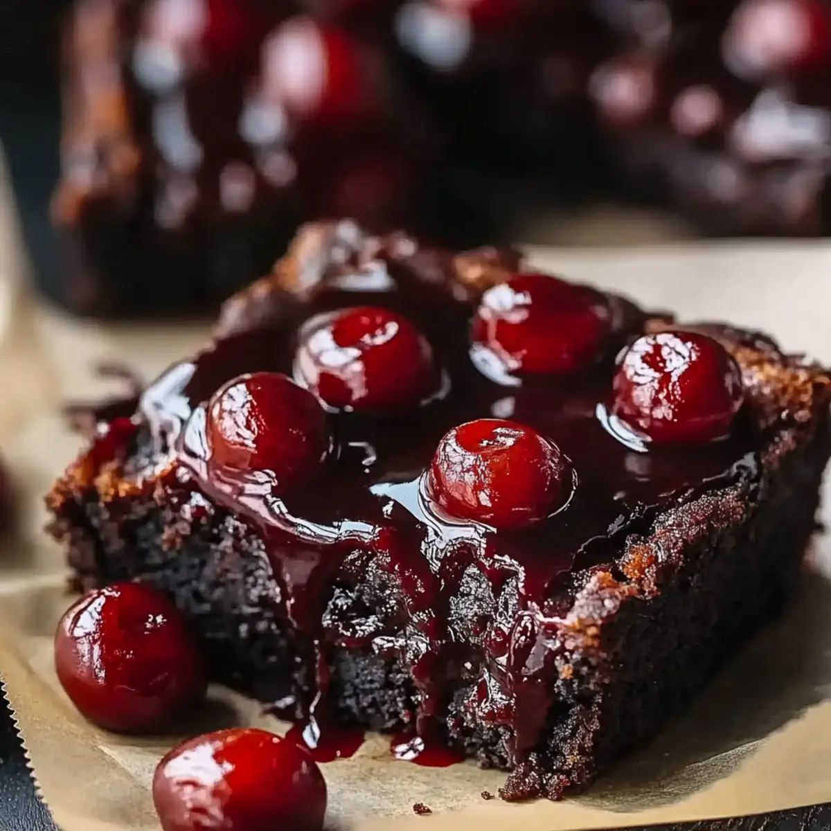 Roasted Cherry Brownies