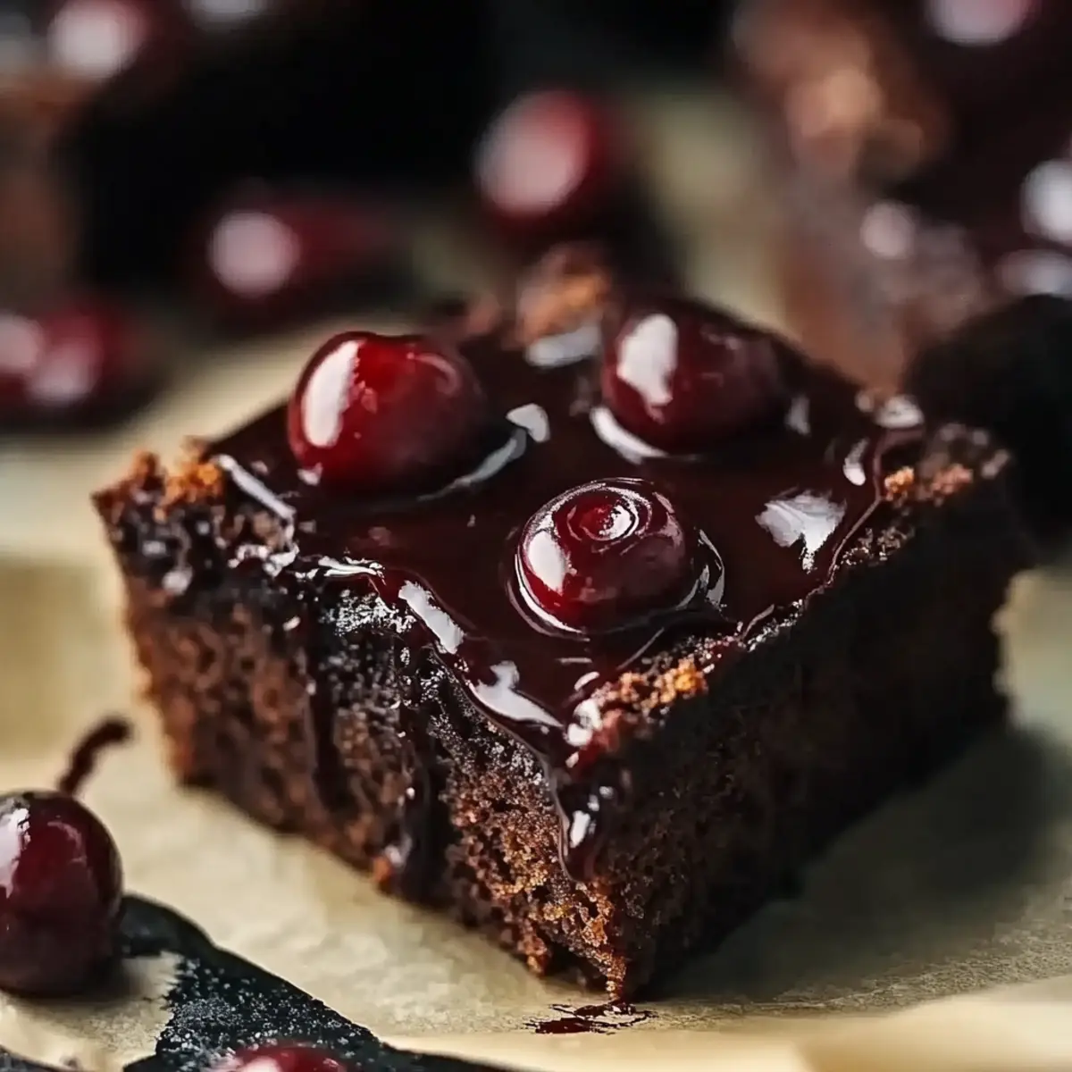 Roasted Cherry Brownies
