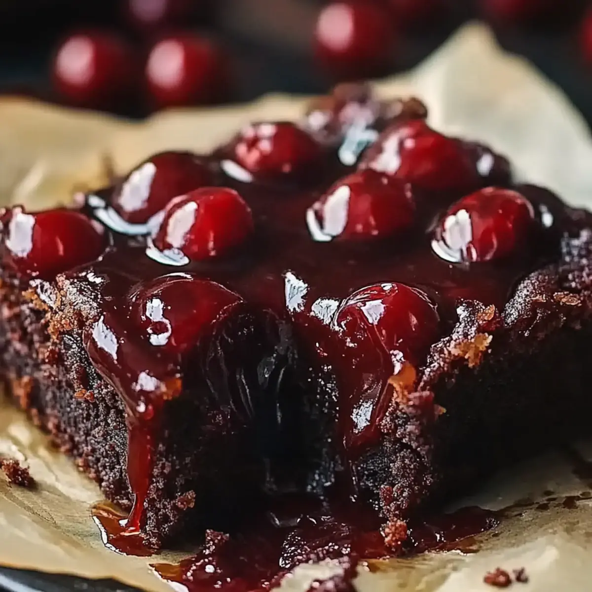 Roasted Cherry Brownies