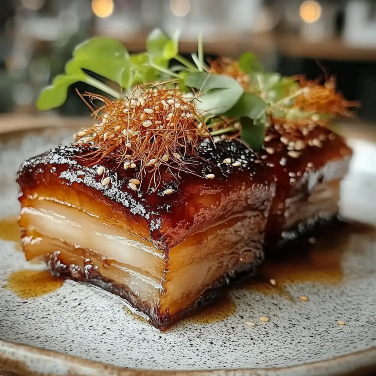 Savory Honey Glazed Pork Belly