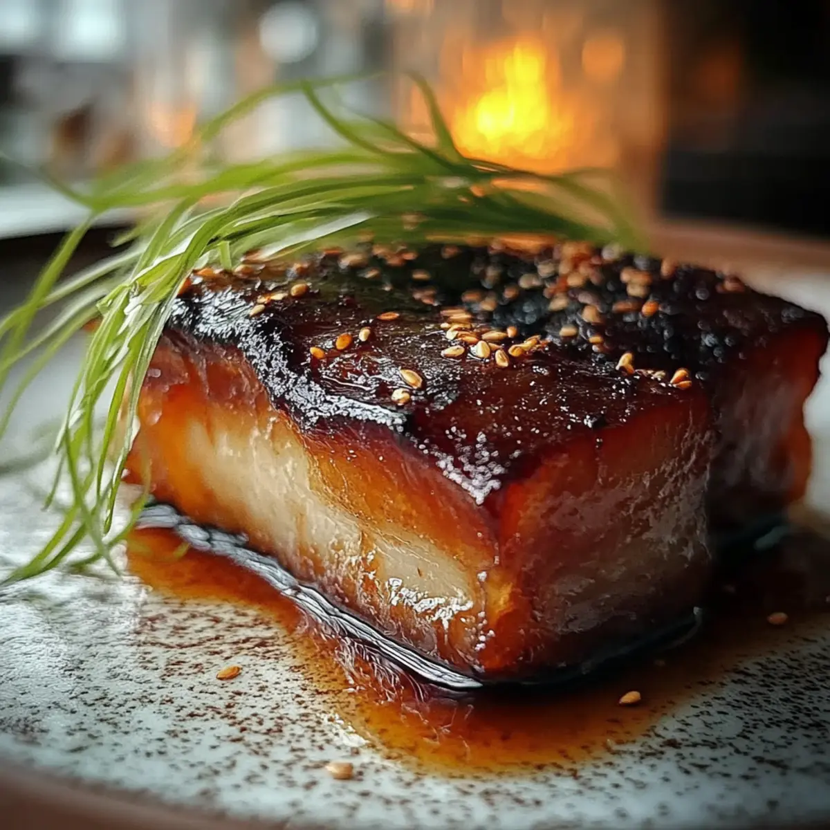 Savory Honey Glazed Pork Belly