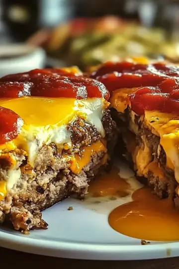 Savory Juicy Baked Cheeseburger Meatloaf