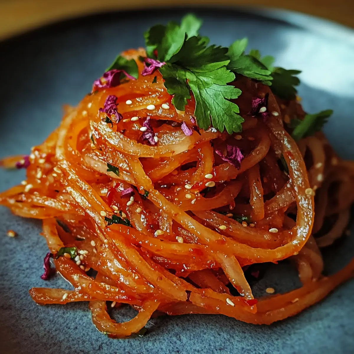 Savory Spicy Korean Carrot Salad Morkovcha