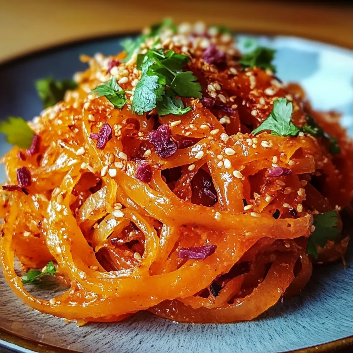Savory Spicy Korean Carrot Salad Morkovcha