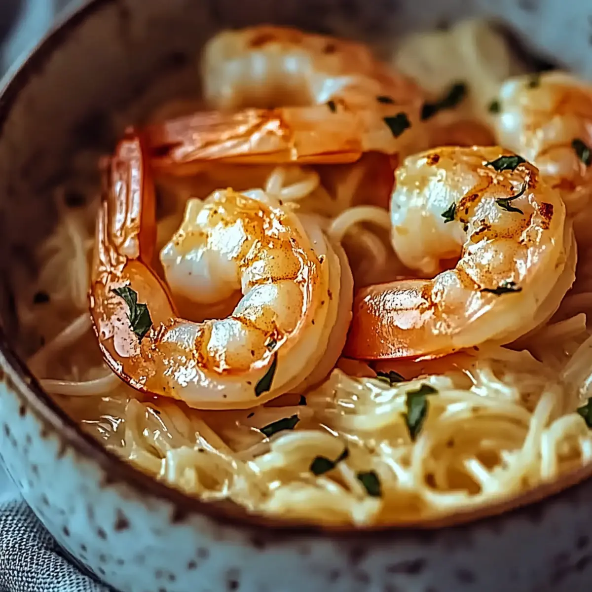 Shrimp Orzo In Lemon Garlic Sauce
