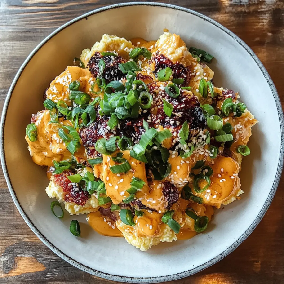 Silky Miso Scrambled Eggs