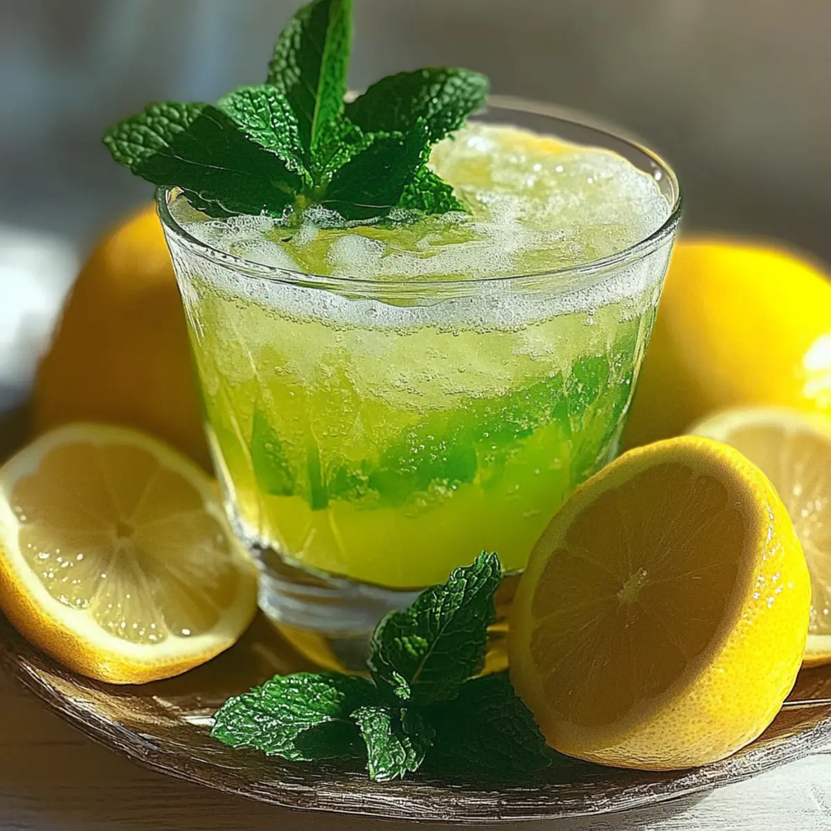 Sparkling Zesty Minty Lemonade